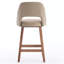 Tabouret de bar rembourré à dossier plein avec structure en bois massif, aucune installation requise-1377308283-1377546967