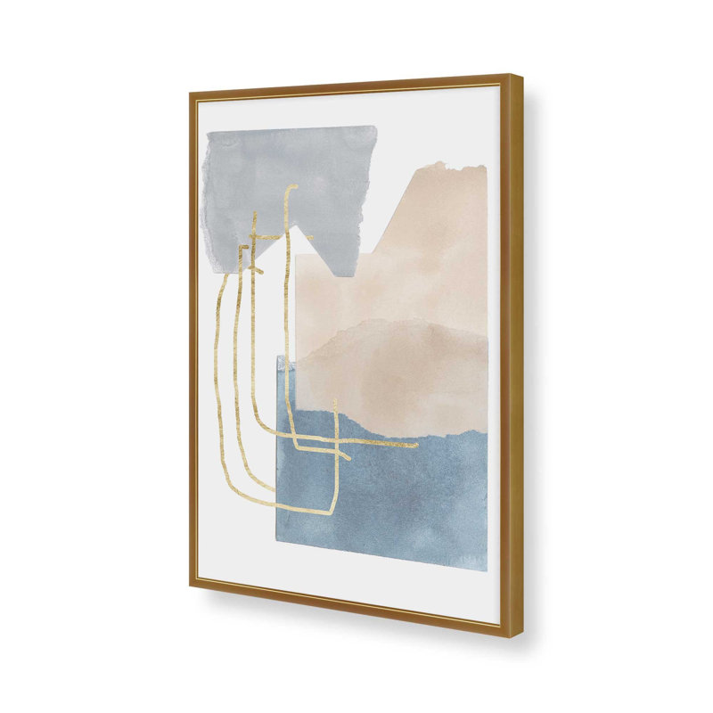 «Fragments of Light III», reproduction, H 37,25 po x l 25,25 po, Cadre ouvert en angle, or poli
