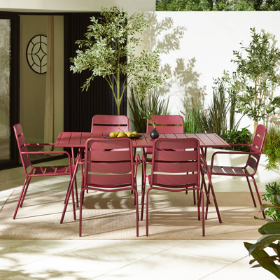 6 - Person Patio Dining Set with Rectangular Table