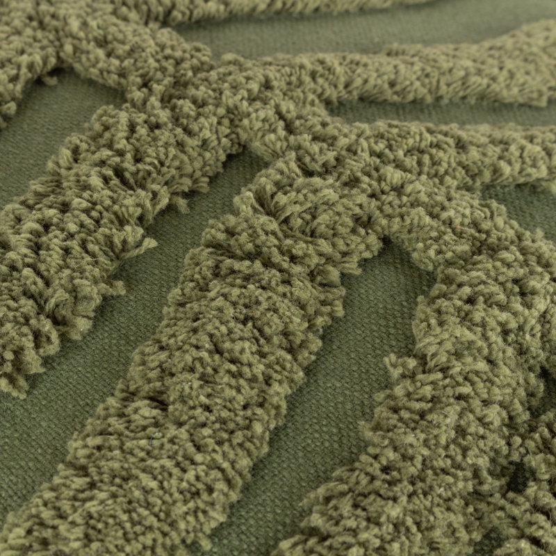 Dakota Floral Square Throw Cushion, Green