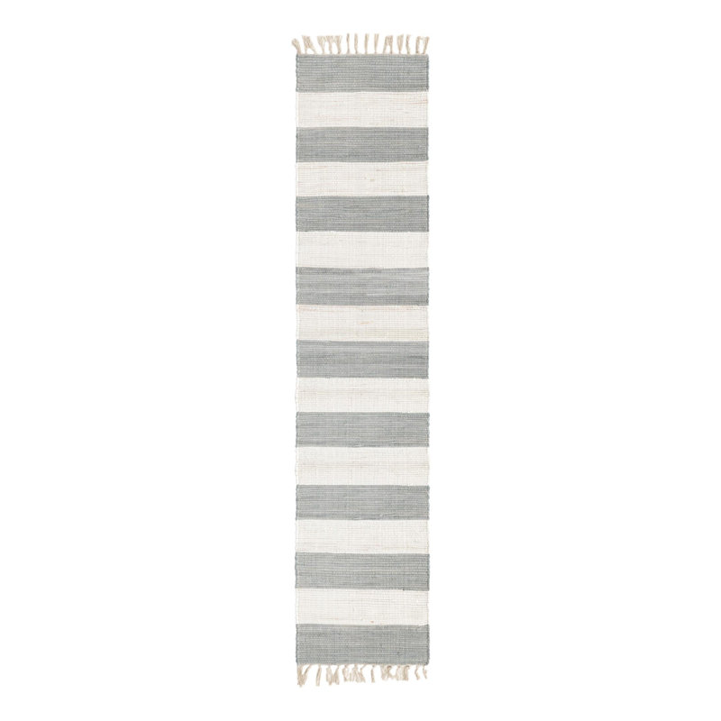 Rinker Cotton Striped Indoor Rug, Runner 2'2" x 10'