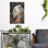 Art mural en métal luxueux «White Lioness Parmi Les Roses» par Momart