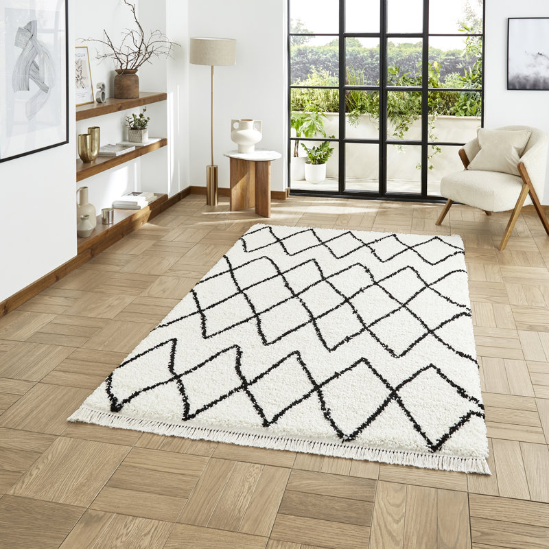 Adel area rug Machine Woven Rectangle White, Rectangle 160 x 230cm
