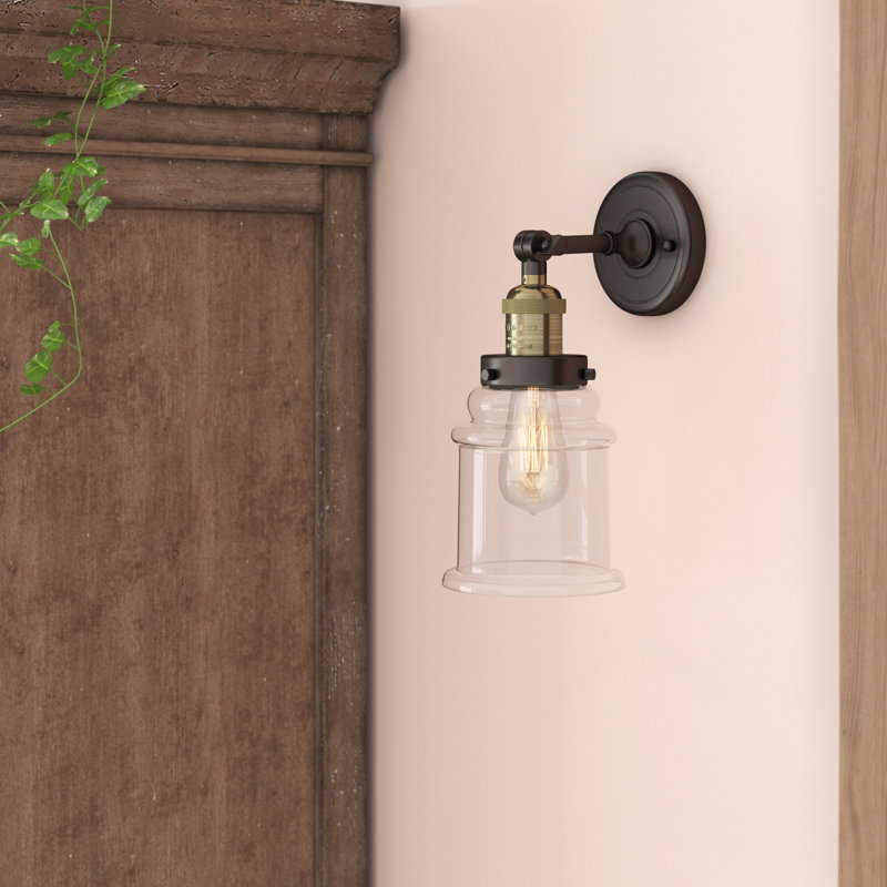 Galaviz Armed Sconce, Polished Chrome, Clear