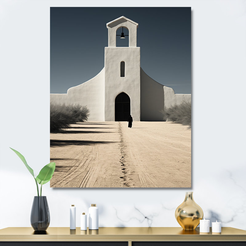 «Mimalisme Christianity Scenery Church» sur toile, Toile tendue, H 40 po x l 30 po x P 1,5 po