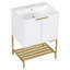 Meuble-lavabo de salle de bain élégant avec lavabo offrant beaucoup de rangement et un design moderne pour votre salle de bain.