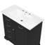 Meuble-lavabo autoportant de 36 po avec comptoir en céramique avec 4 tiroirs, porte à fermeture en douceur et trous de robinet pré-percés de 8 po (noir)