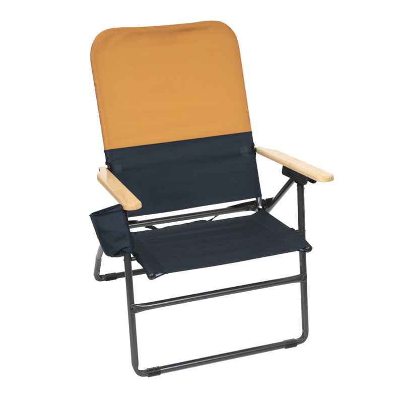 Selkirk XXL Comfort Outdoor Chair with Oversized Cup Holder - Gray & Orange