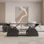 Table basse rectangulaire avec 6 espaces de rangement indépendants - Design géométrique moderne, noir-631769742