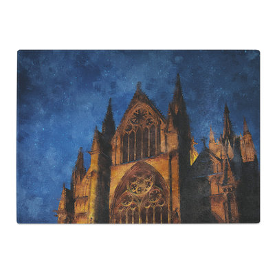 Tempered Glass Lincoln Cathedral in England Chopping Board