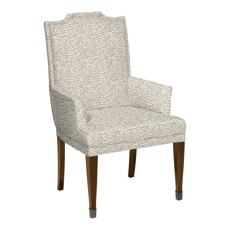 Travis By Michael Weiss Upholstered Arm Chair, No, Worthy Snow, Hampton