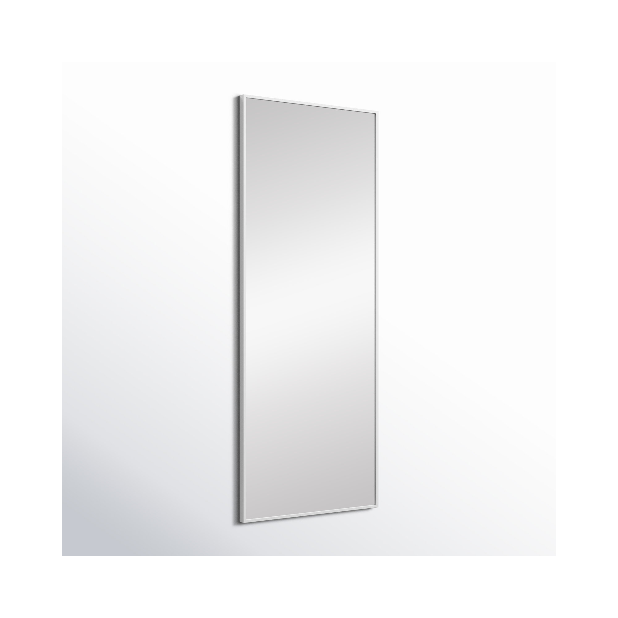 Sabine Metal Rectangle Wall Mirror, 60" x 24", White