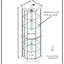 Vitrine d'angle vitrée lumineuse avec tablettes réglables