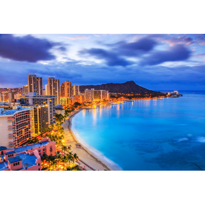 Honolulu, Hawaii - photographie sur toile tendue