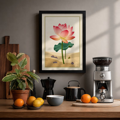 Desert Lotus Botanical - Framed Print