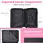 Ensembles de bagages 3 pièces, valises rigides durables en ABS rigide avec roues pivotantes doubles 20/24/28 pouces