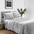 Stone Washed Pure Linen Sheet Set, Fitted Sheet 16" Pocket-223947826-223947827