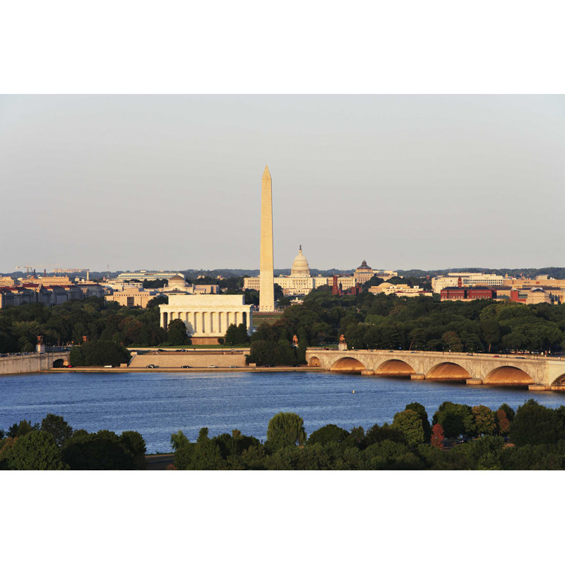 Washington DC Skyline - Photographie sur toile tendue, H 8 po x l 12 po