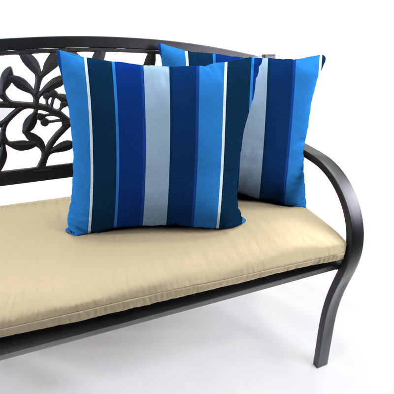 Sunbrella Outdoor Throw Pillow, Milano Cobalt Striped