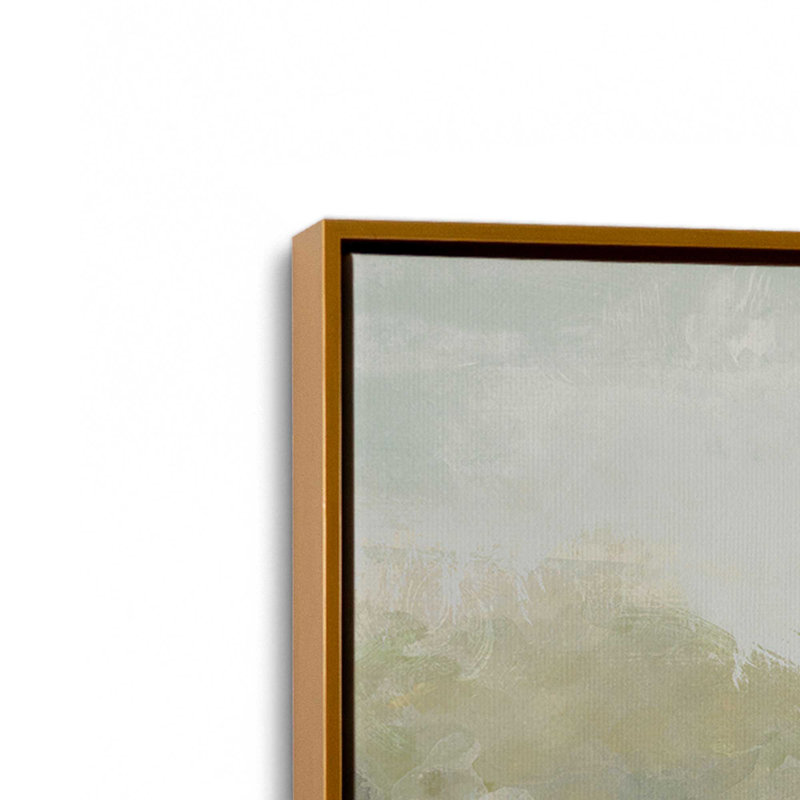 «Dreamy Meadow I» par June Erica Vess, reproduction d'art sur toile, Impression dans un cadre flottant sans passe-parto, Gold