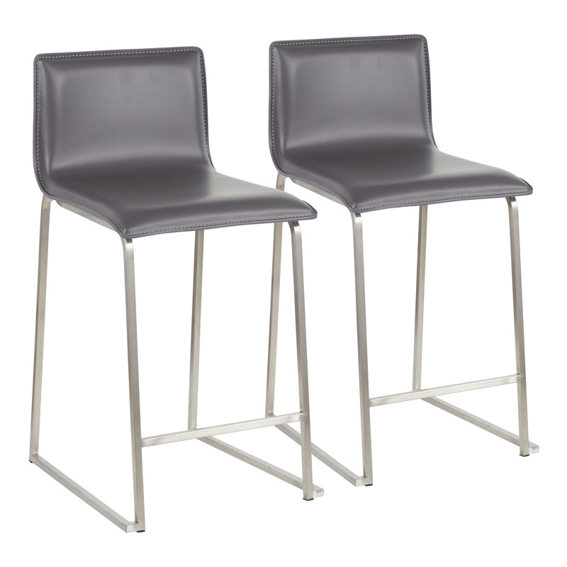 Middlebrook Stool, Gray, Stainless Steel, Counter Stool (26" Seat Height)