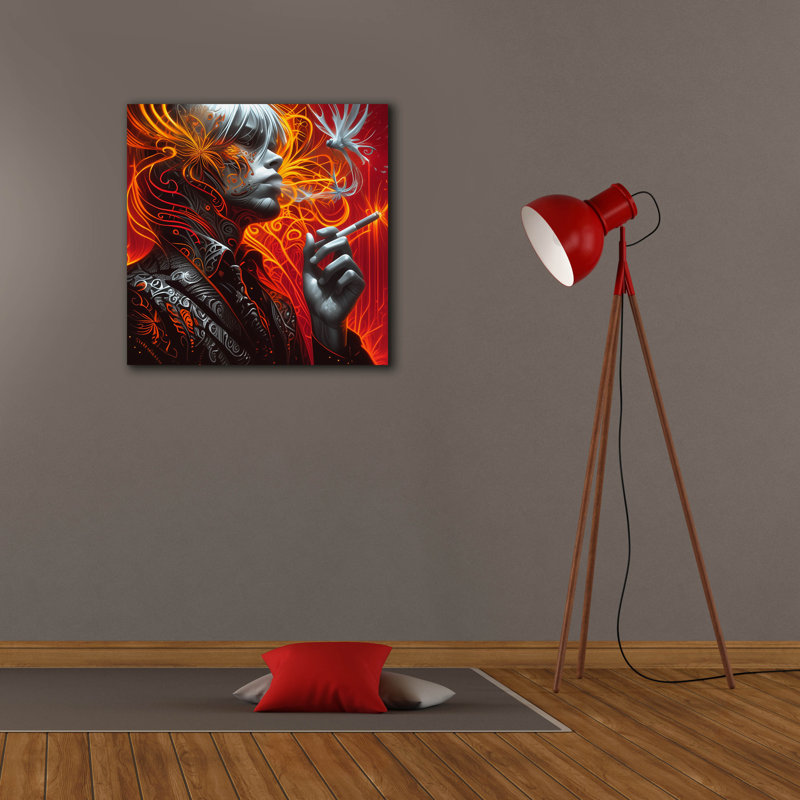«Ethereal Ignition» par r3darch0n, art mural sur toile, H 26 po x l 26 po x P 1,5 po