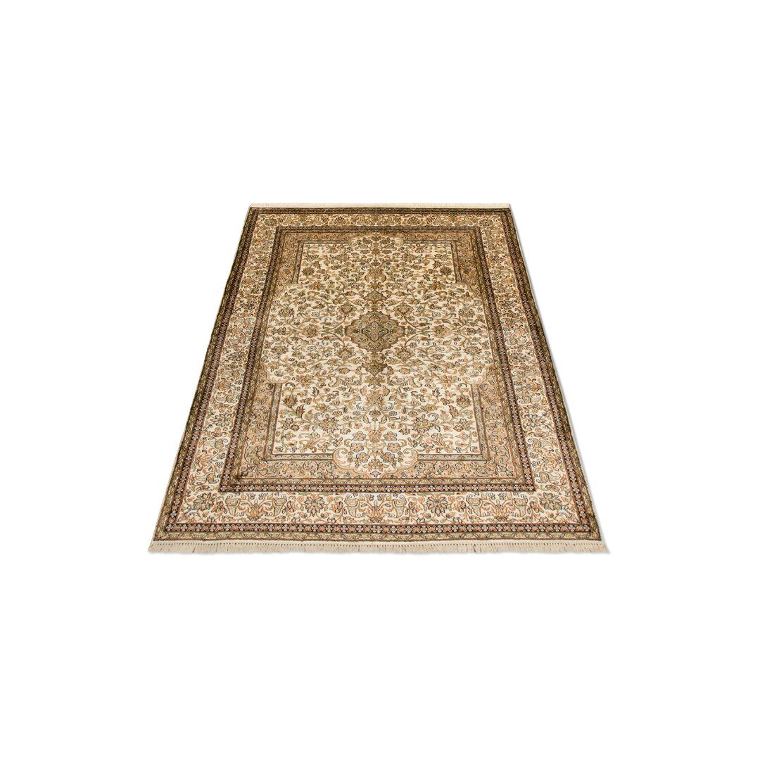 Handgefertigter Teppich Garway in Beige