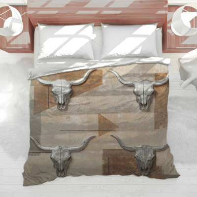 Édredon en métal Bull Skulls
