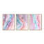 Agate Dream River I - Pink Geode, art mural encadré 3 pièces-129076626-129076627