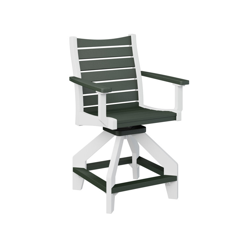 Chaise de comptoir pivotante Berlin Red, Rouge écarlate, 22.5"