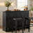 63-Inch Home Bar Unit Wine Bar Table With 2-Tier Storage Shelves And Footrest For Home Pub-120921490