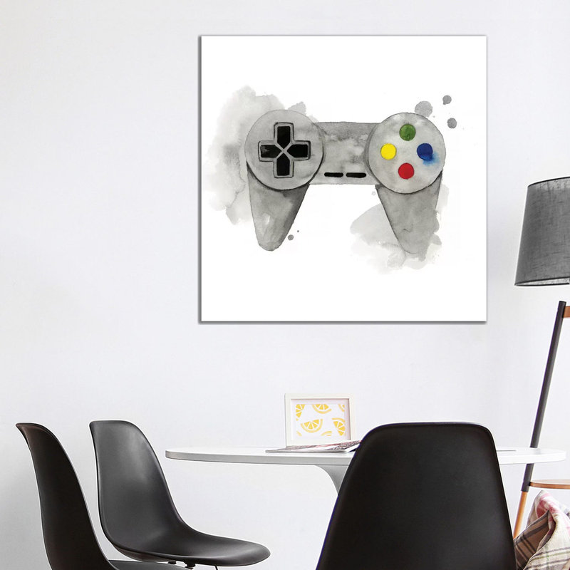 « Gamer III » par Grace Popp-impression d’art graphique, Toile tendue, Pas de tapis, H 37 po x l 37 po x P 1,5 po