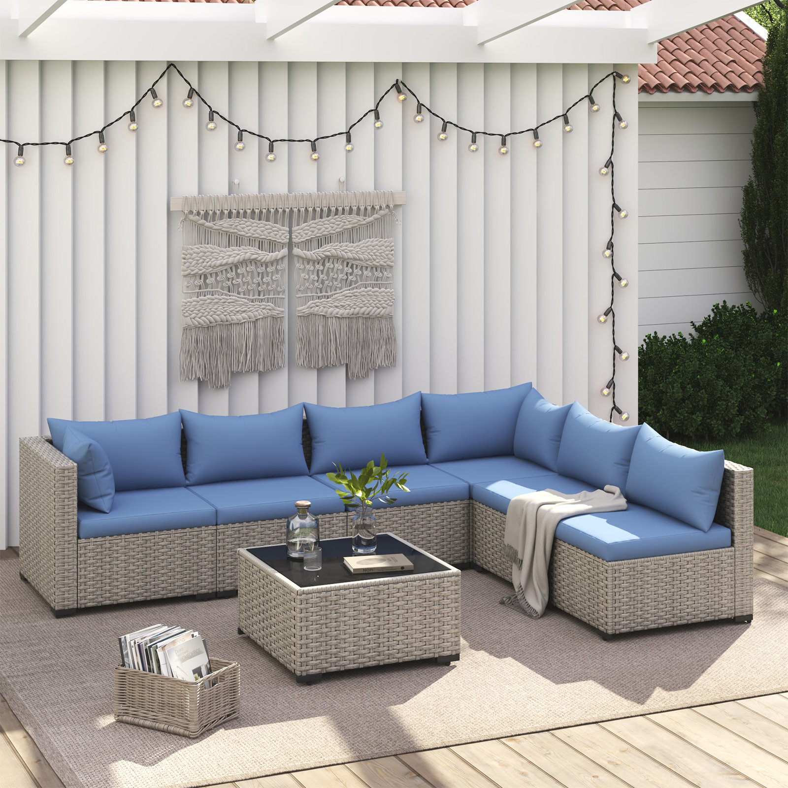 Latitude Run® 7 Pieces Patio Conversation Set & Reviews | Wayfair