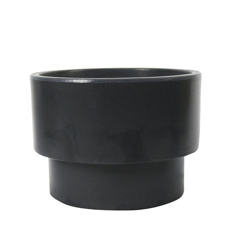 Williard Pot Planter, Black, 12" H x 11.4" W x 11.4" D