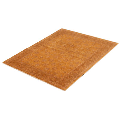 Tapis unique en laine noué à la main 5 pi x 6 pi 2 po nouvel âge Dzamhur
