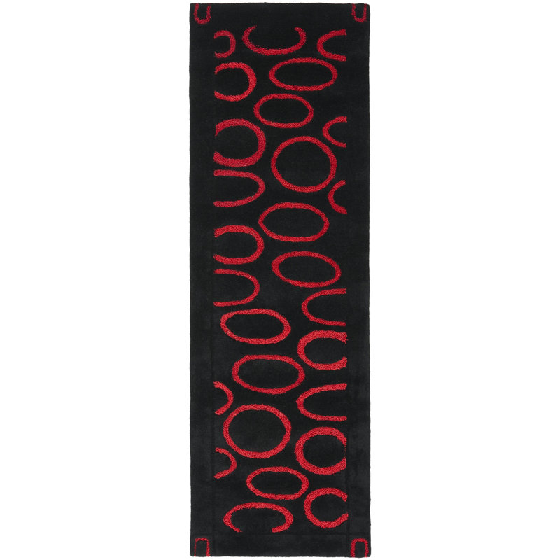 Tapis en laine et viscose touffeté à la main Amier, Tapis de couloir 2 pi 6 po x 8 pi