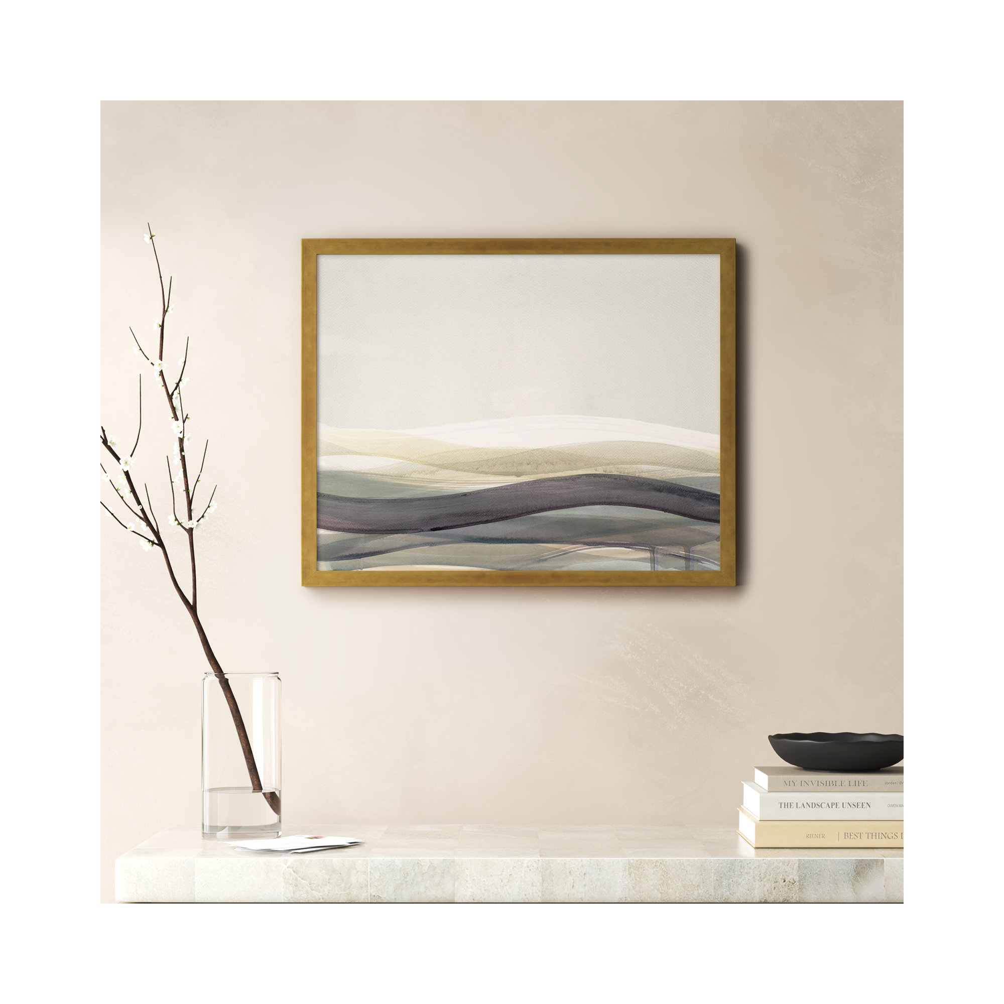 Preliminary II by Beth James, Gold Framed, 25" W x 20" H