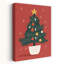 Cozy Christmas Tree Rustic Abstract Contemporary Christmas Tree Pine Tree Winter Landscape Wall Art Print 1 Piece Wrapped Canvas Wall Art-139029813