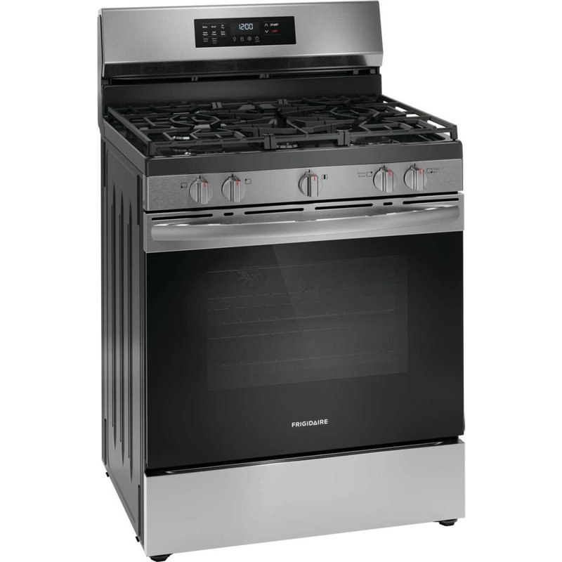 Frigidaire 30" 5.3 cu. ft. Freestanding Gas Range with Air Fry, Silver