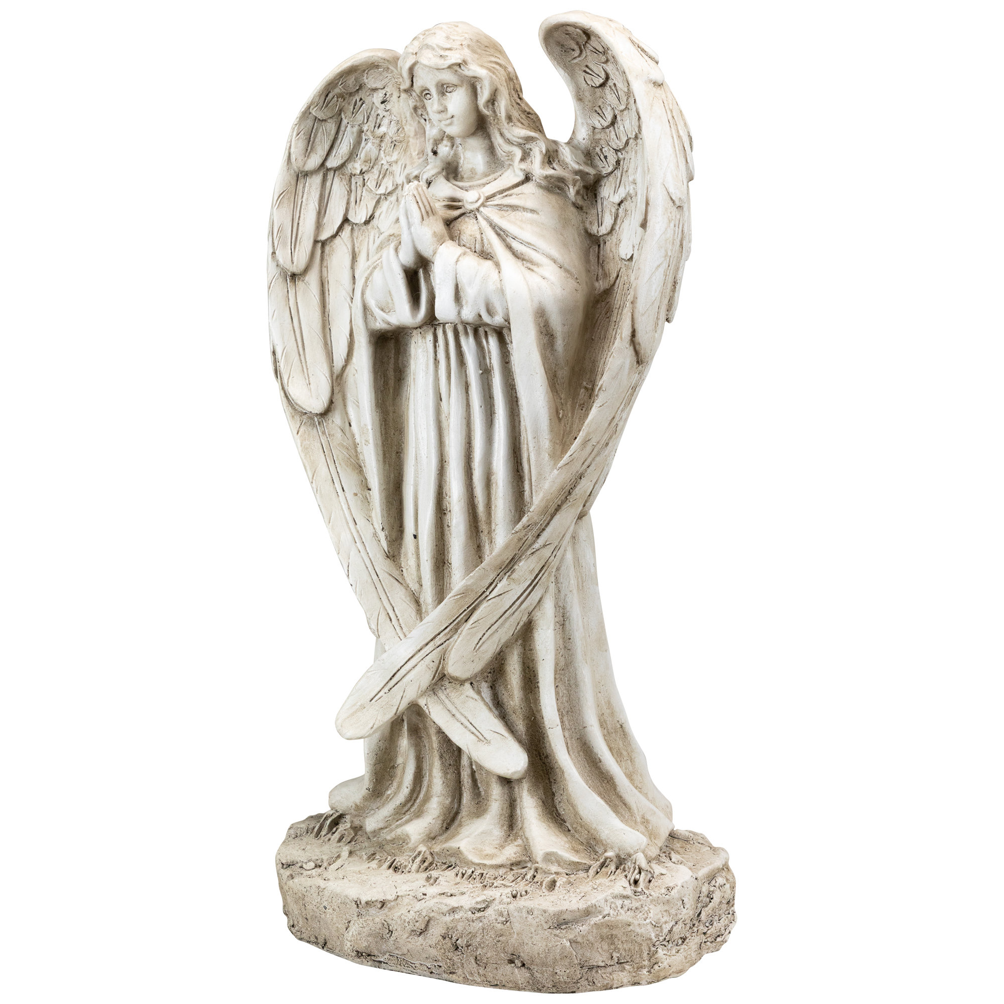 Northlight Seasonal Praying Angel Outdoor Garden Statue - 17" | Wayfair