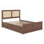  Lit plateforme en bois avec 4 tiroirs et tête de lit en rotin Canup-515138563-515138561