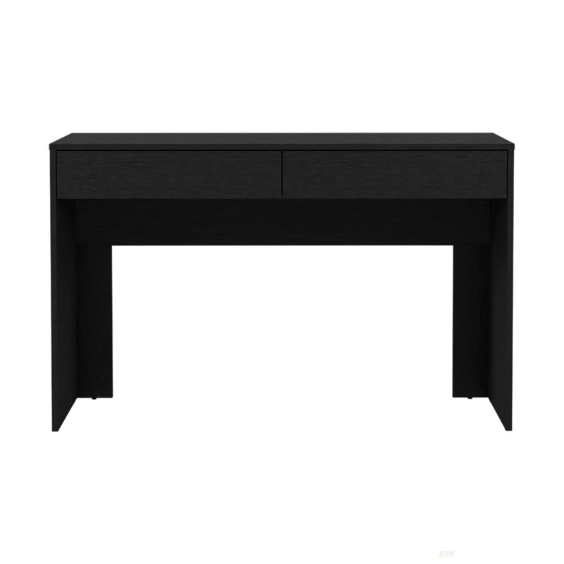 Bureau d'écriture Acre, deux tiroirs (bureau), Noir