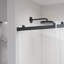 Porte de douche coulissante, porte en verre sans cadre avec quincaillerie en acier inoxydable-123272756