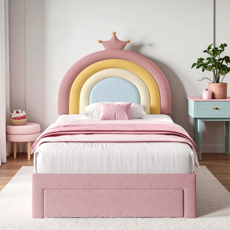 Upholstered Storage Bed, Single (3')