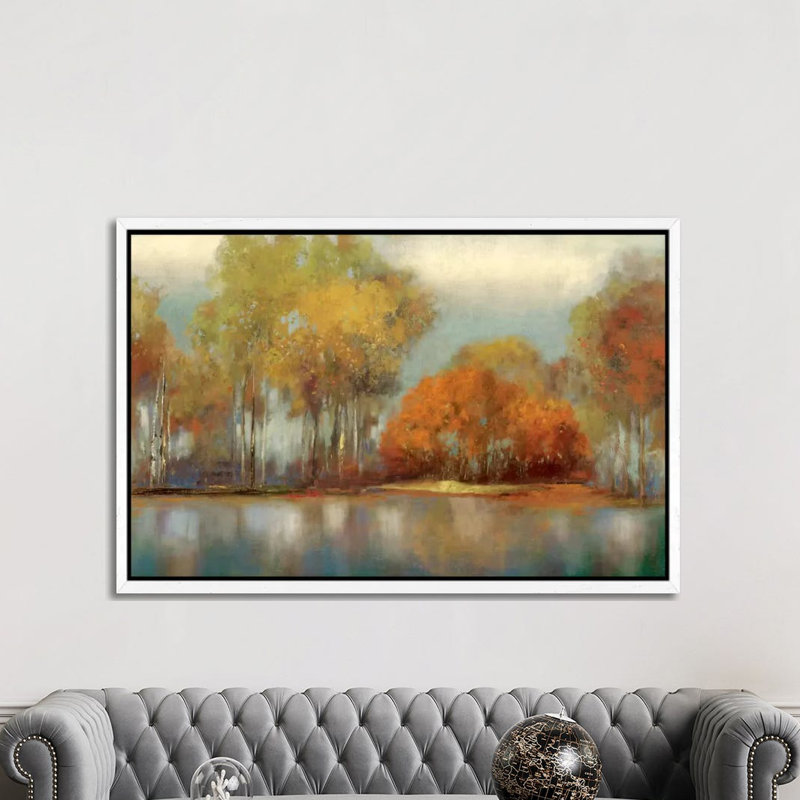 Reflections I 1 Piece Painting on Canvas, 152.5 cm H x 101.5 cm W, White Framed Canvas