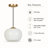Breeana 1-Light Dimmable Single Pendant 