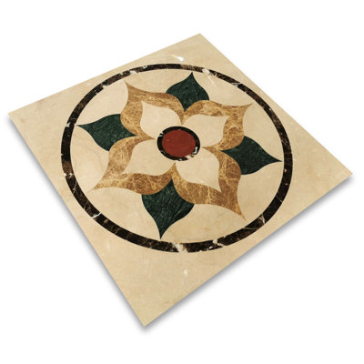 36" x 36" Marble Mosaic Wall & Floor Tile