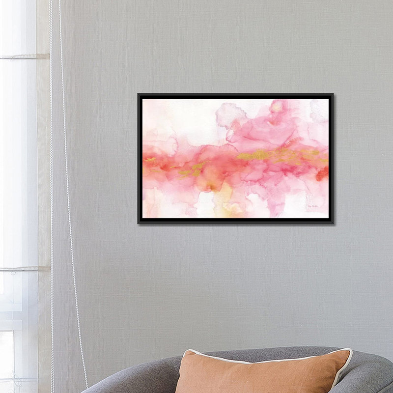 «Rainbow Seeds Abstract Gold», reproduction sur toile, H 18 po x l 26 po x P 1,5 po, Toile avec cadre noir