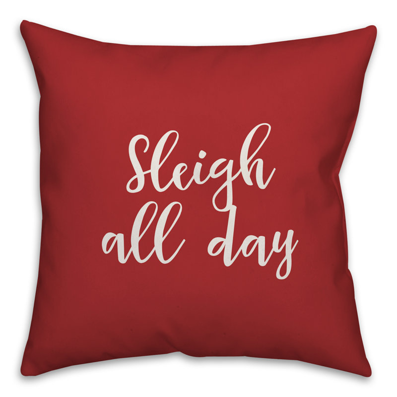  Coussin Sleigh All Day, Rouge, Housse de coussin