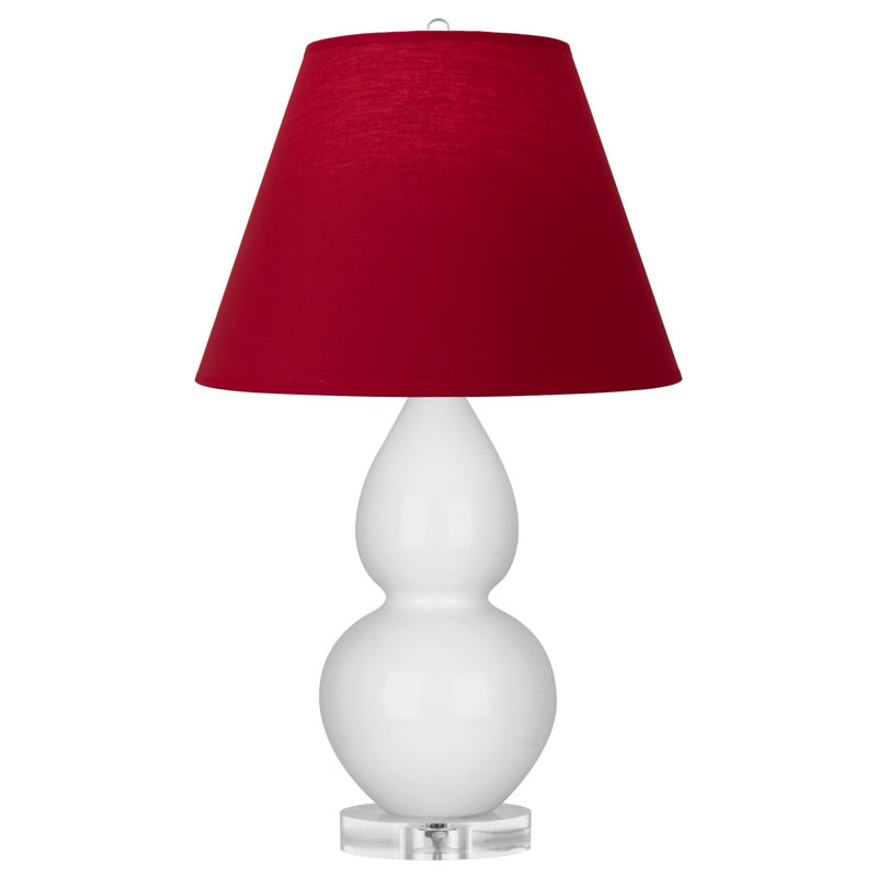 Petite lampe d'appoint à double gourde, Lis, Rouge